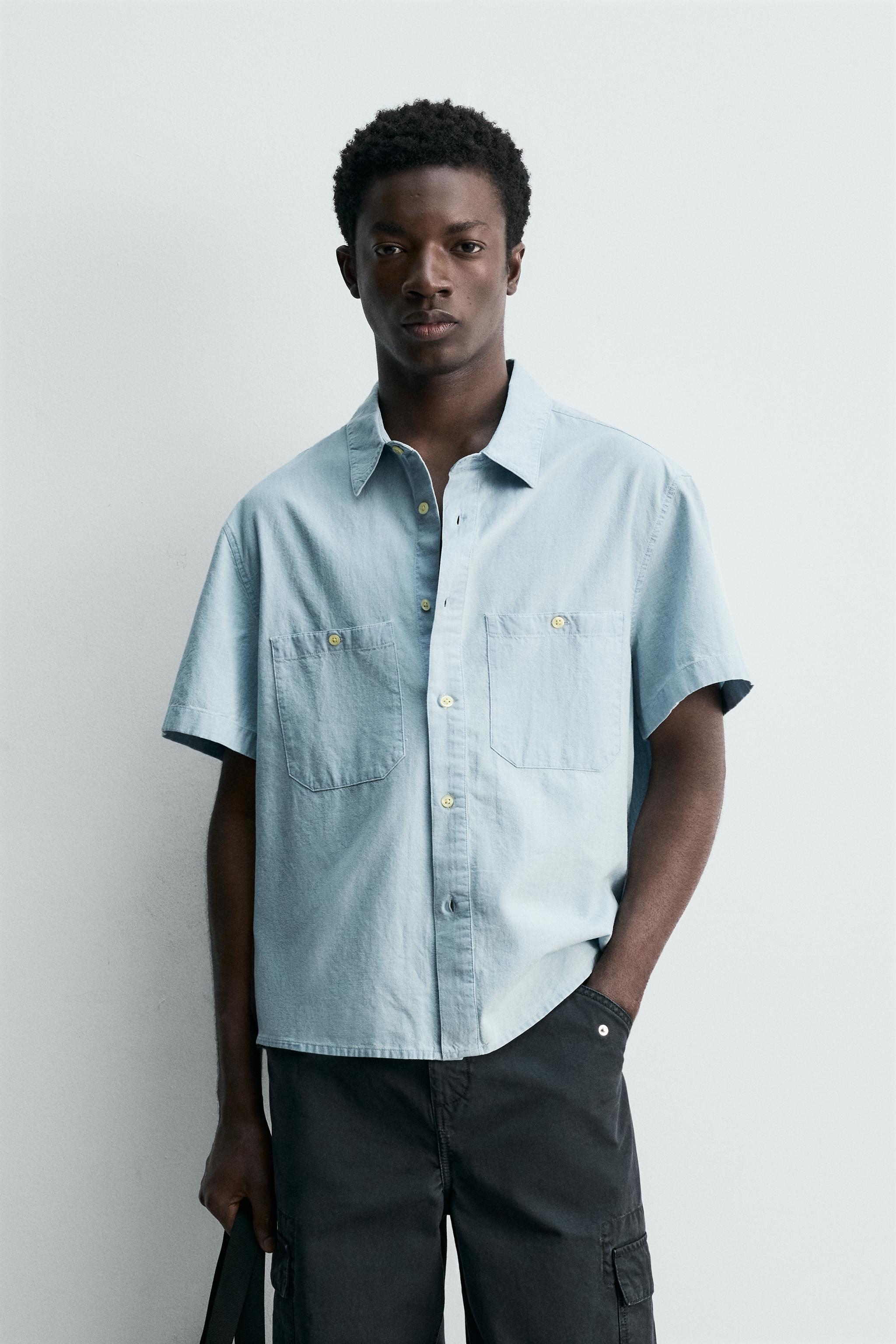 CHEMISE EN CHAMBRAY À POCHES